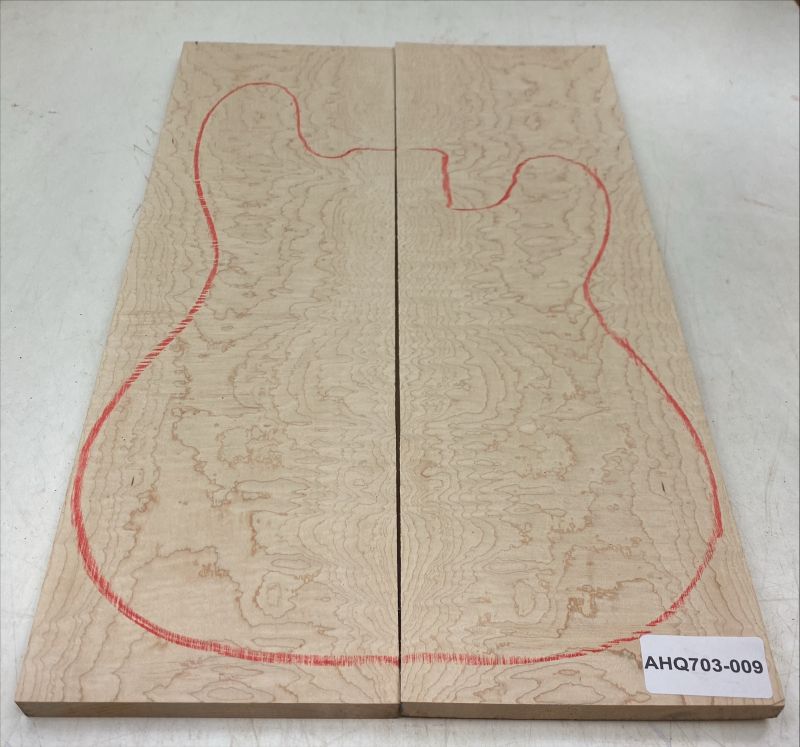 Top Muschelahorn / Quilted Maple, 2-tlg. 9mm Einzelstück #009